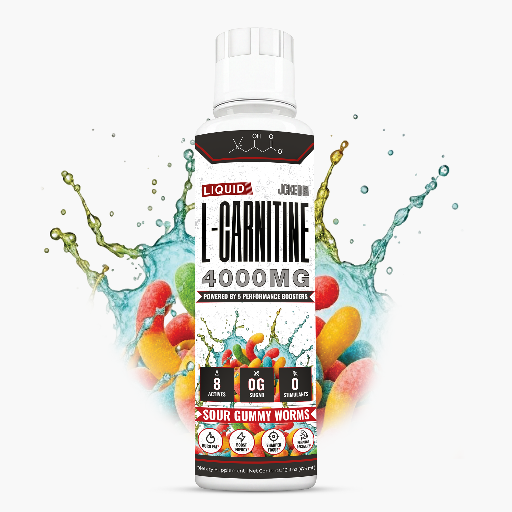 Liquid L-Carnitine 4000MG Sour Gummy Worm